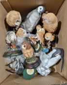 Country Artists figures including G500 Shadows in the Barn, CA560 Double Owlet, CA319 Barn Owl