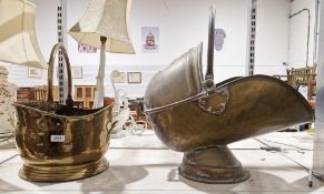 Three metal coal buckets (3)