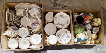 Anita Harris vase with floral decoration, a vintage Sylvac 'Apple Sauce' storage jar and cover, a
