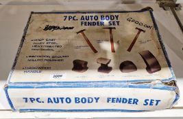 Seven piece autobody car fender set