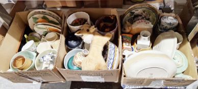 Quantity of ceramics and pottery items (3 boxes)