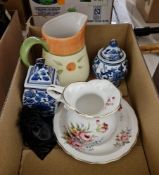 Royal Albert 'Astbury' pattern small water jug and bowl and further ceramics (1 box)