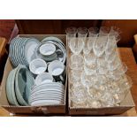 Quantity of Denby tablewares to include oval serving bowls, cups, side plates, bowls, etc,