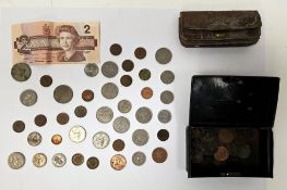 Collection of coins including 22 pre-1922 three pence coins and1875 silver half crown, together with
