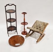 Collection of five items of furniture including an early 20th century mahogany three-tier folding