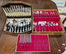 Part canteen of Noritake stainless steel Esperanzo flatware comprising two serving spoons, 18