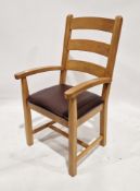 Victorian carved oak side chair in the 17th century manner, 107cm high x 43cm wide x 45cm deep