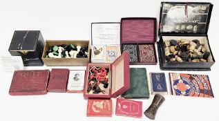 Various packs of playing cards including the Cincinatti Game Co 1119 Authors, Pepys Riders of the
