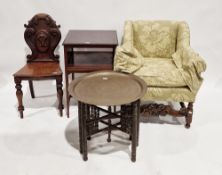 Collection of four items of furniture including an Edwardian mahogany washstand with two fold-out