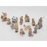 Collection of Goebel Studio Hummel Christmas decorations, modelled as groups of children,