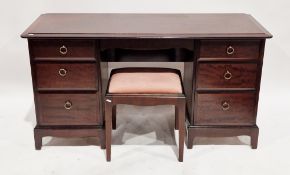 Collection of six items of Stag Minstrel furniture including a chest of three long drawers, 73cm