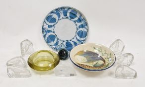 Rudolf Jurnikl bowl for Rosice Glasswork, Czechoslovakia, pattern number 1045, a Mdina glass