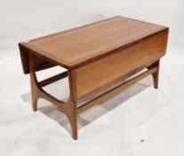 Mid-century Stonehill Stateman range teak drop flap coffee table, 52cm high x 99cm long x 50cm