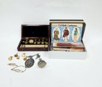 Mixed lot of collectable items including a Sikes hydrometer by Loftus contained in a mahogany inlaid