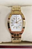Continental quartz 3199 watch, gold-tone an stainless-steel case and bracelet strap, the silver dial