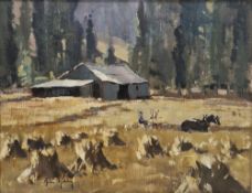 Brian Halliday (New Zealand, 1936-1994) Oil on panel 