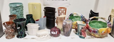 Collection of Sylvac vases, mid-century and later, various impressed and moulded marks, including