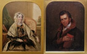 Reginald Easton (British, 1807-1893) Watercolour Portrait of Mary Drewe, circa 1842, youngest