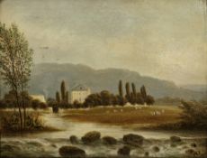 Frederik Michael E. Fabritius de Tengnagel (Danish, 1781-1849) Oil on panel Rural scene with