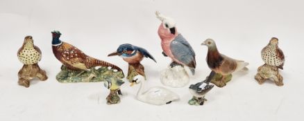 Collection of Beswick pottery models of birds, printed and impressed marks, including a