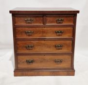 Victorian mahogany chest comprising two short over three long graduated drawers with moulded