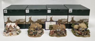 Four Lilliput Lane model cottages including 'The Star Inn' L2319, 'Sweets and Treats' L2315, 'Old
