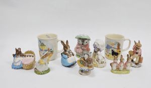 Collection of Beatrix Potter figures including Royal Albert Goody and Timmy Tiptoes, Royal Doulton