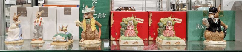 Collection of Royal Doulton Bunnykins figures including Mother and Baby Bunnykins limited edition