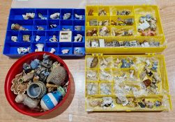 Large collection of Wade whimsies and other similar models of animals, Wade porcelain figure of Mr