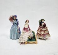 Royal Doulton bone china figure of The Hinged Parasol, painted and printed green marks, HN1378,