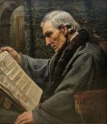 Attributed to Frank George Jackson (1831-1905) Oil on canvas  Portrait of an eldery gentleman