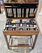 Early 20th century part canteen of A1 silver plated flatware Sandringham pattern handles, comprising