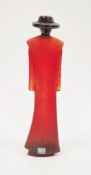 Kjell Engman for Kosta Boda textured glass ‘Catwalk’ figure, signed and numbered 1090556 to base,