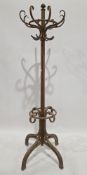 Early 20th century bentwood coat and hall stand, probably by Thonet, the crown with eight bentwood