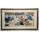 Utagawa Kunisada 'Toyokuni III' (Japanese, 1786-1865) Woodblock print Triptych depicting actors in a - Image 2 of 3