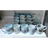 Collection of Adams, Poole Pottery, Masons ironstone year mugs produced for Liberty of London,
