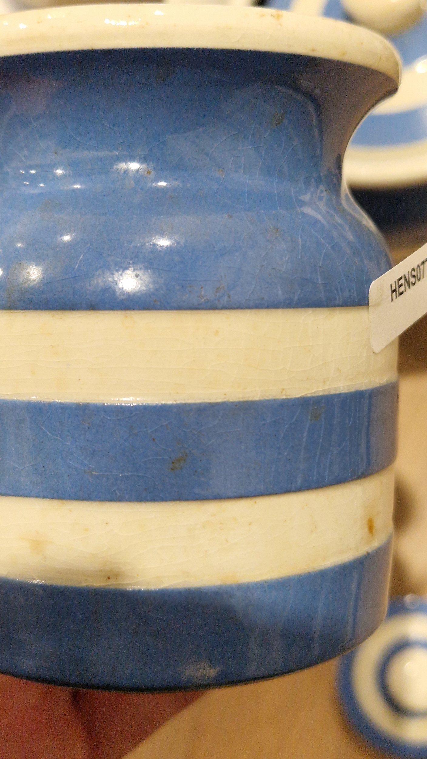 Group of TG Green Cornishware storage jars and covers in sizes, printed green marks, mid-20th - Image 8 of 22