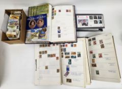 Collection of ephemera including three stamp albums and 72 pages of European stamps dating from late