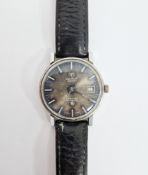 Gentleman's Tissot Seastar automatic wristwatch, with speckled/brushed gilt face, white metal