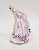 Goldscheider porcelain figure of Gabi, circa 1930's, printed black factory marks, impressed shape