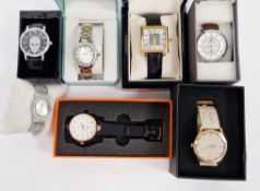 Collection of lady's dress wristwatches, including: a Butler & Wilson skull wristwatch; a DMQ two-