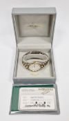 Vintage Longines V.H.P gents quartz wristwatch, ref no. 4018, the white dial with gold-coloured