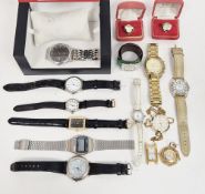 Gentleman's stainless steel Tissot strap watch, a large circular dial with date aperture in case and