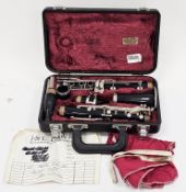 A Yamaha 26 ll clarinet in original fitted box with accessories and purchase receipt dated 1993.