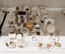 Collection of crested wares, various printed black factory marks, including: a Shelley China