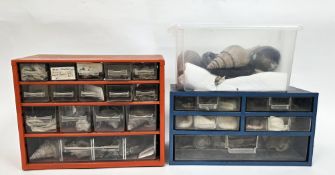 Collection of mainly fossilised gastropod shells including Clavithes Macrospira, Sycostoma pyrus,