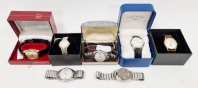 LOT WITHDRAWN Two Certina gents wristwatches, one with a manual wind movement, one quartz, one in