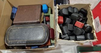 Large quantity of jewellery boxes including leather examples, ring boxes, shaped boxes for pipes,