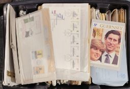 Large collection of mainly first day issues and first day covers mainly dating from 1970's, 1980's