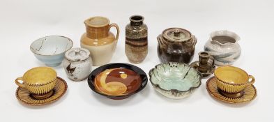 Quantity of studio spottery to include The Friars Pottery, Aylsford (David Leach) lidded casserole/